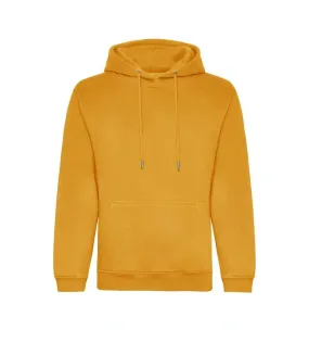 Mens organic hoodie mustard yellow Awdis