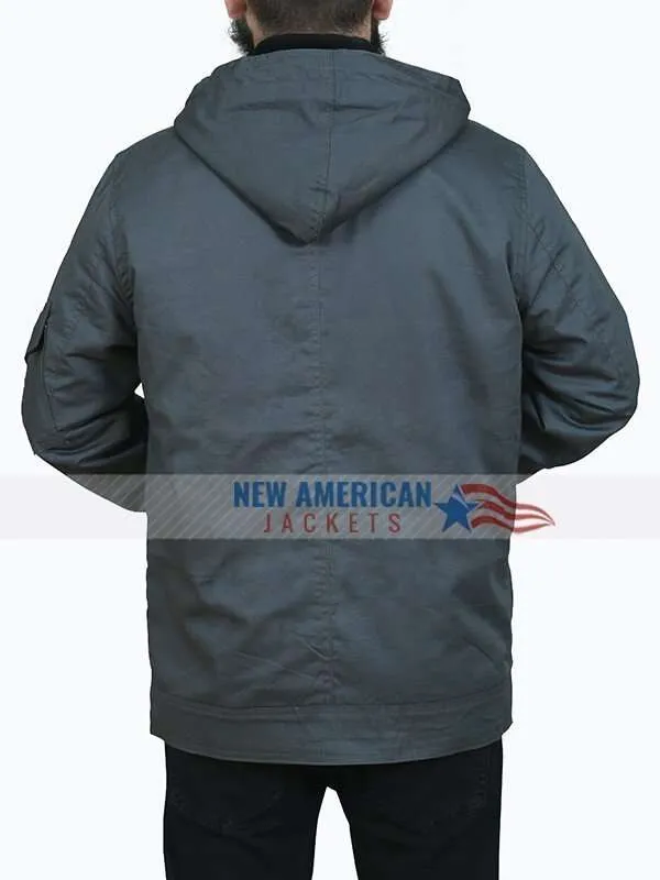 Mens Tom Grey Hooded Jacket - New American Jackets