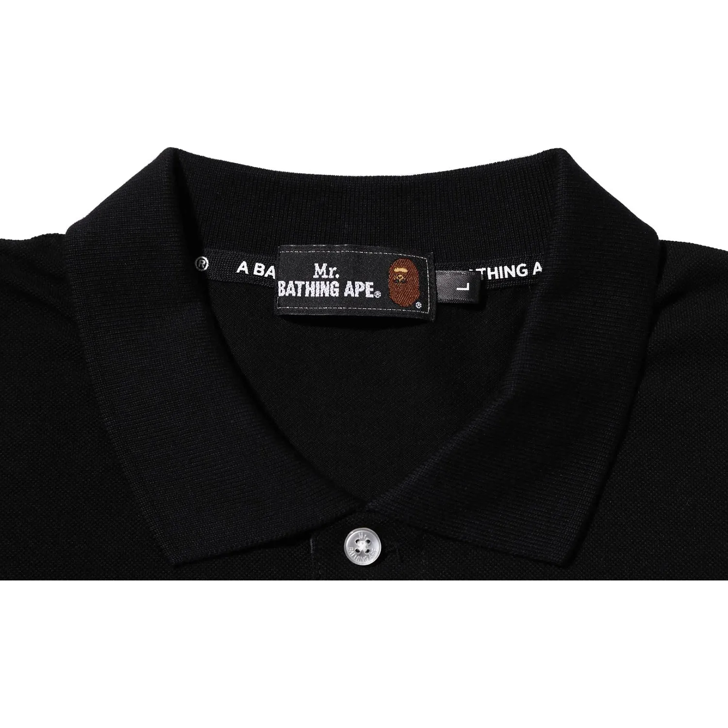 MR. BATHING APE LONG SLEEVE POLO MENS