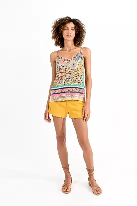 Multi Colored Cami Strap Top