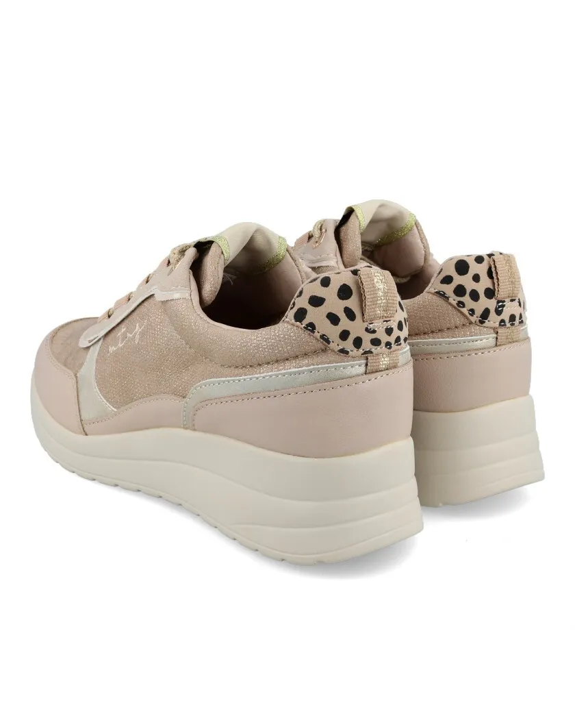 Mustang Lana 60364 Women's casual beige sneakers