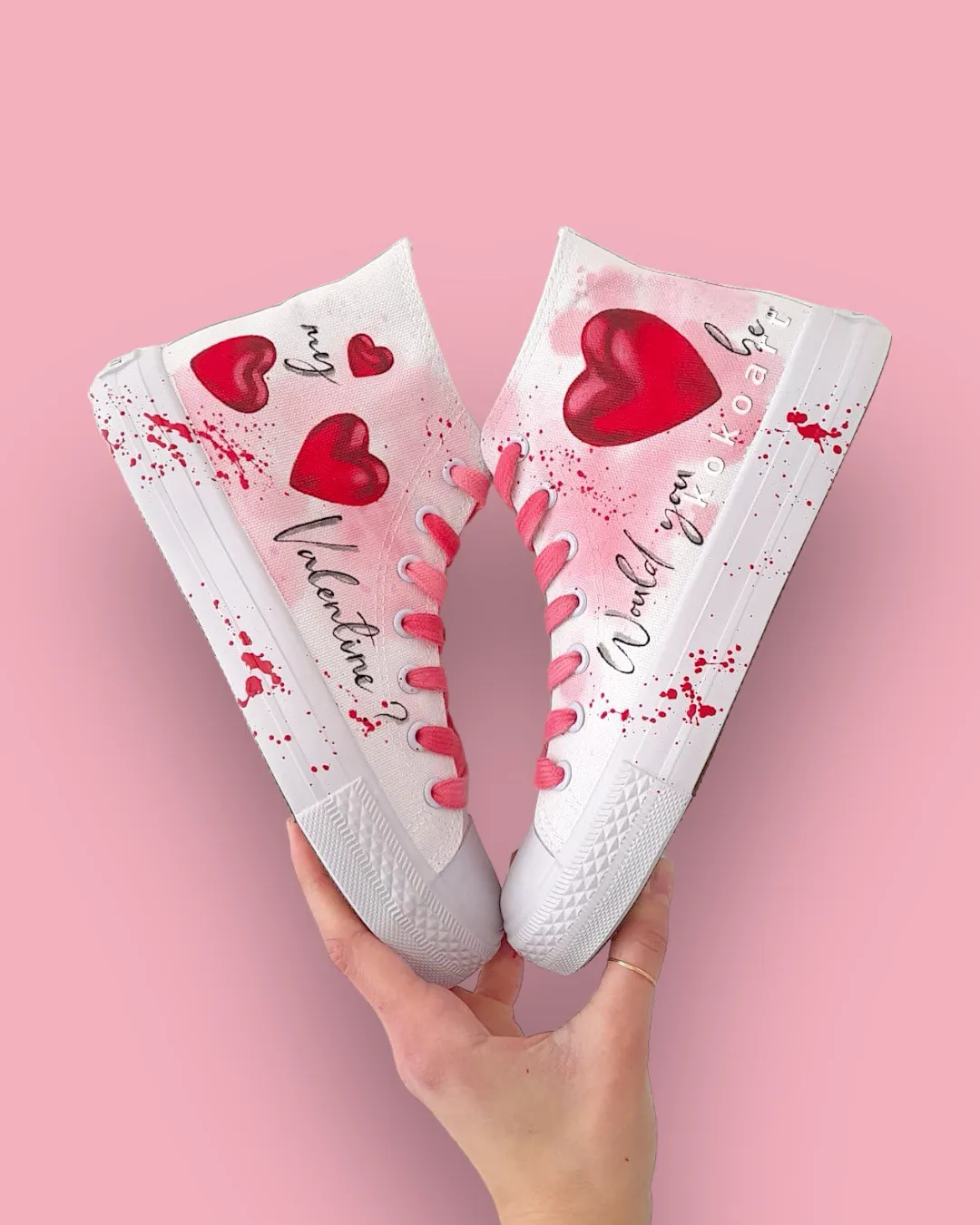 My Valentine Hand Painted Shoes