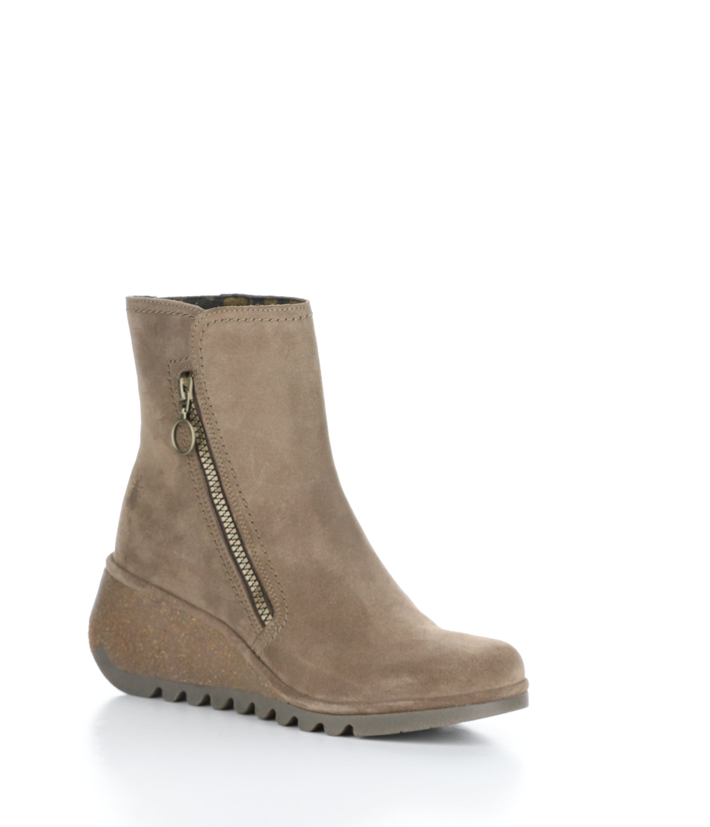 NELA407FLY 004 TAUPE Round Toe Boots