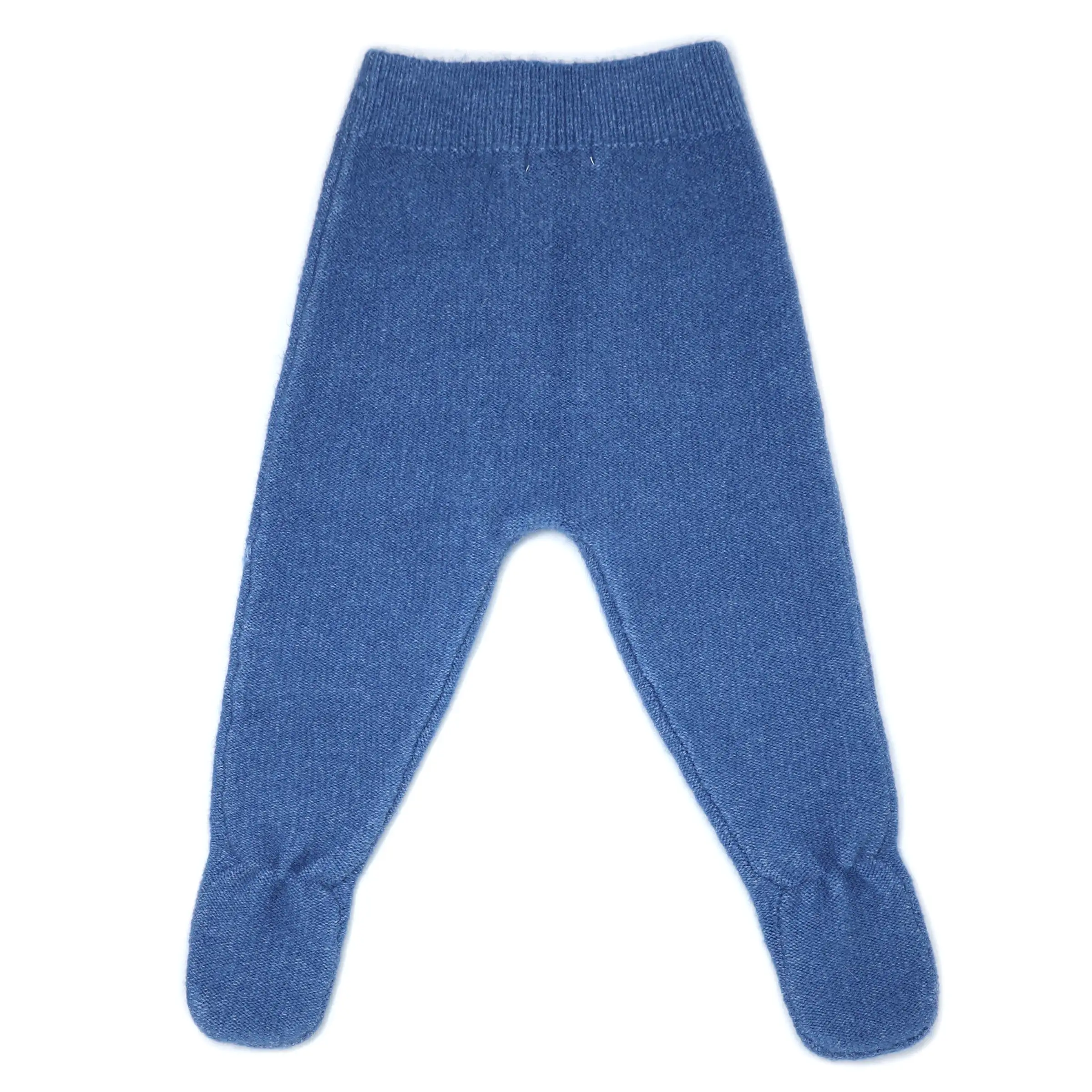 oh baby! Footed Fuzzy Knit Pants - Blue