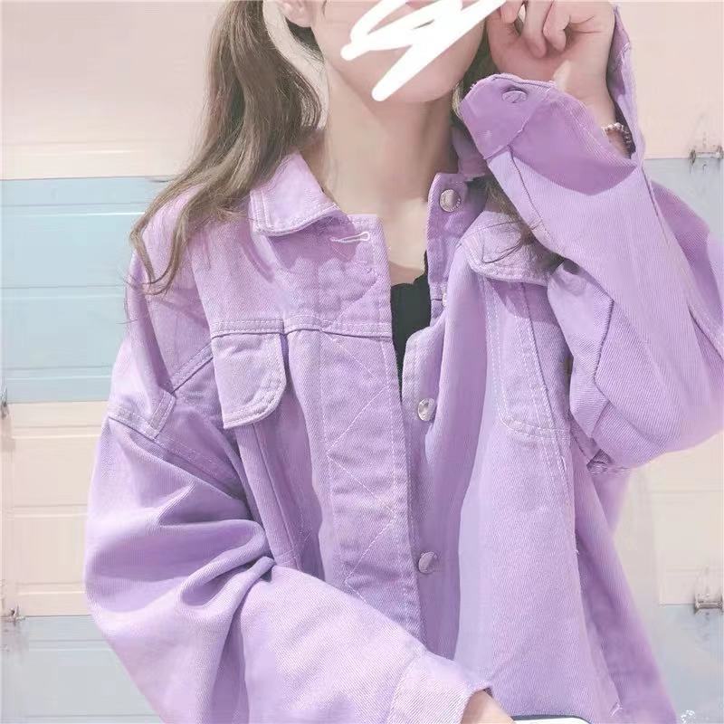 PURPLE DENIM COAT BY24067