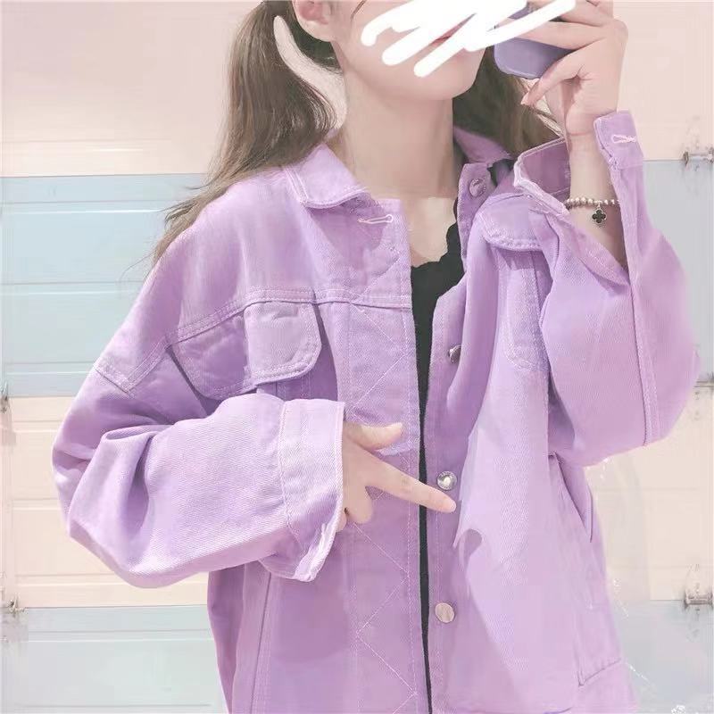 PURPLE DENIM COAT BY24067