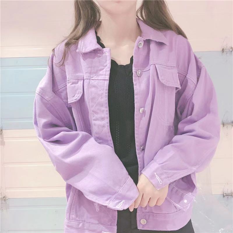 PURPLE DENIM COAT BY24067