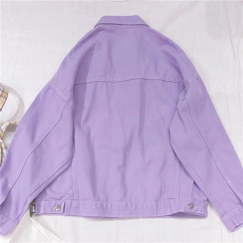 PURPLE DENIM COAT BY24067