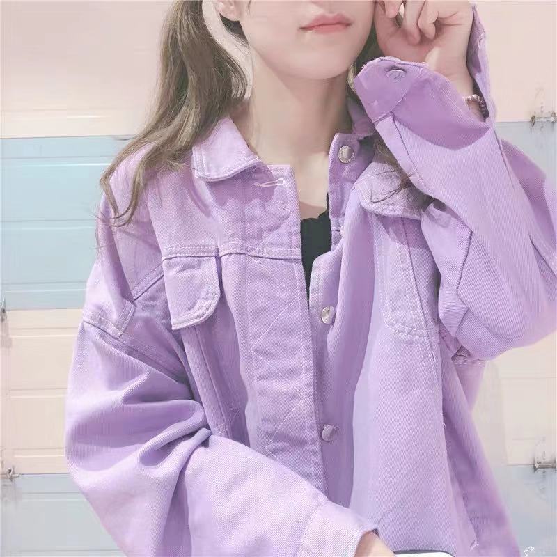 PURPLE DENIM COAT BY24067