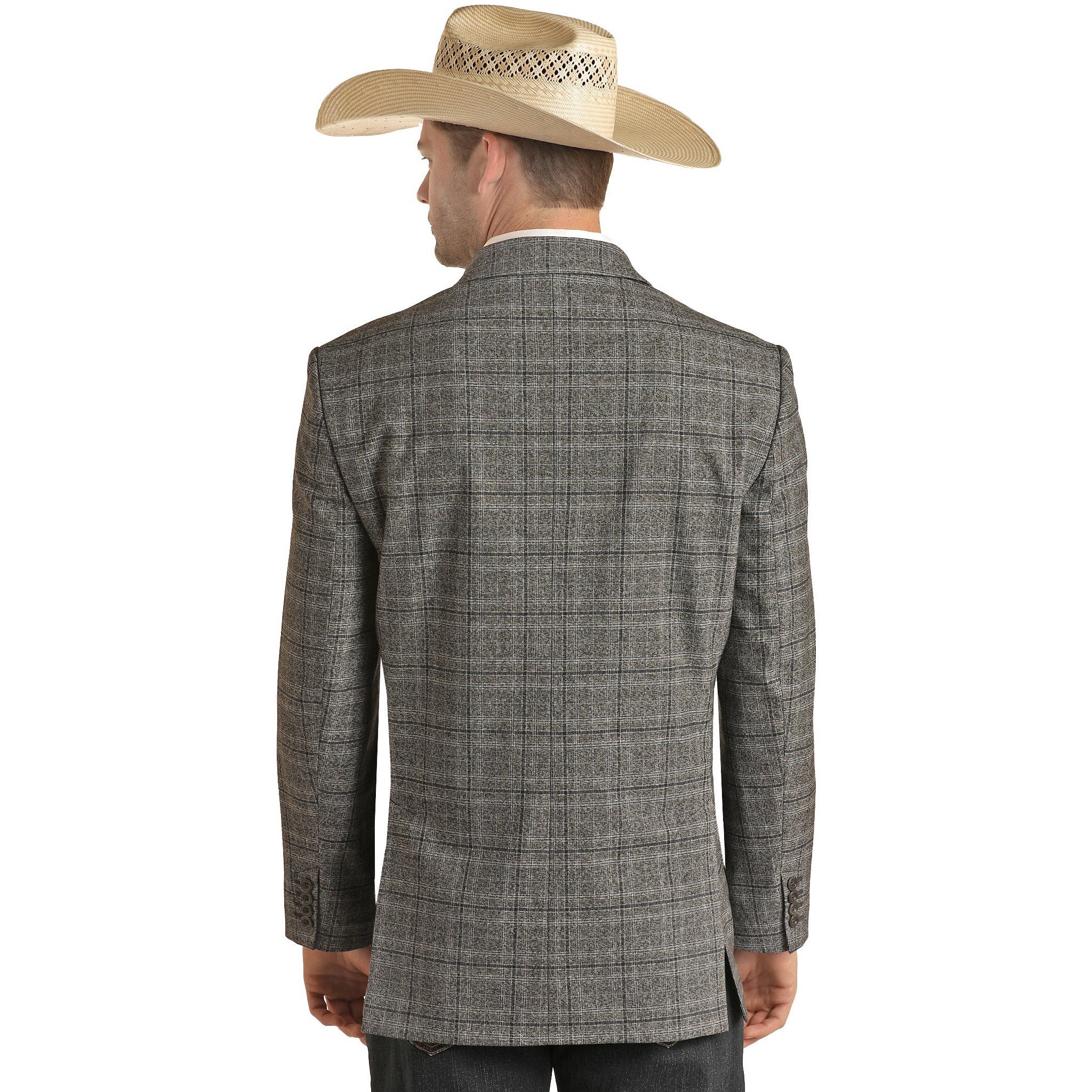 Rock & Roll Men's Charcoal Plaid Sports Coat