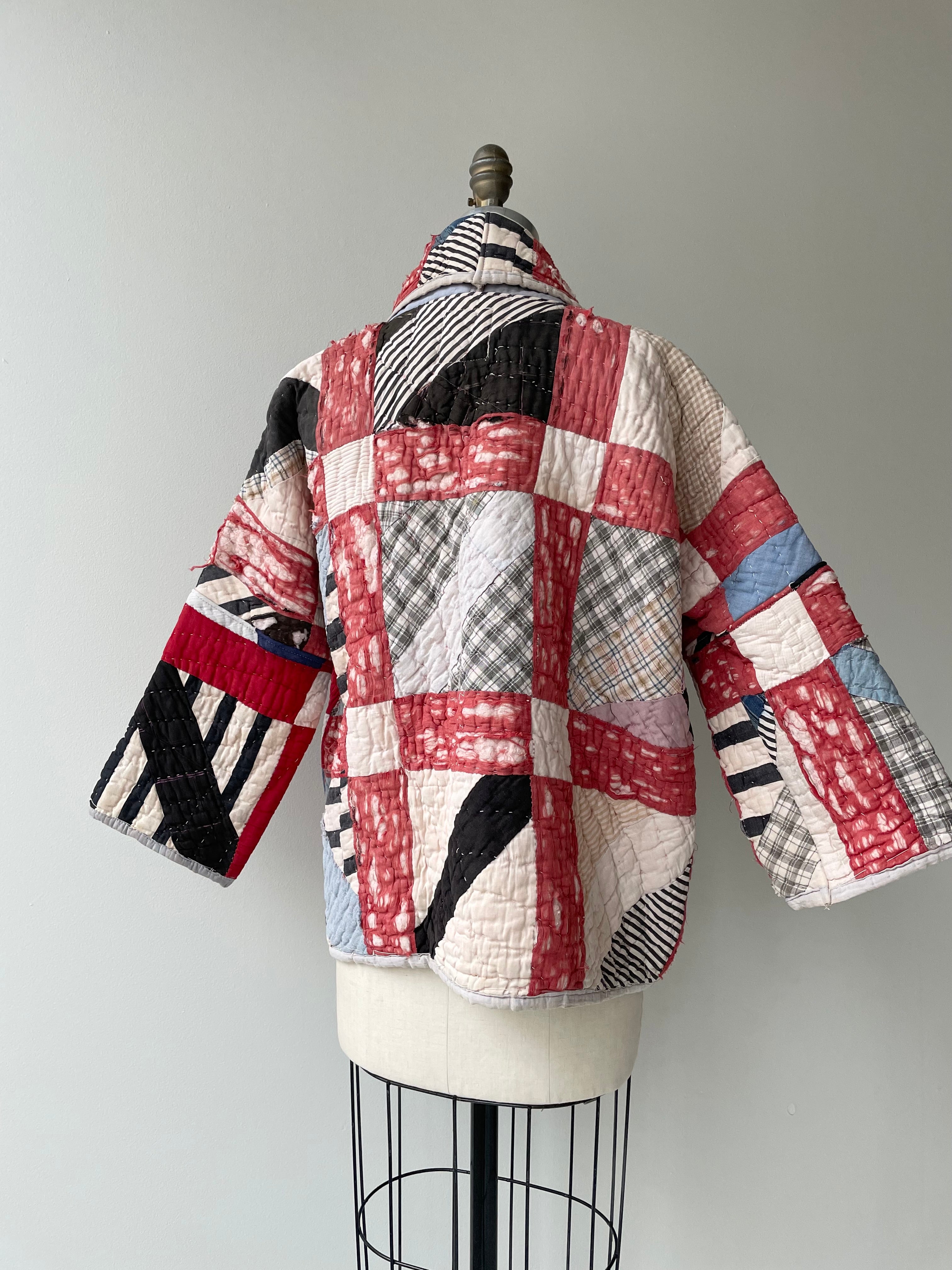 Roman Stripes Handmade Quilt Coat