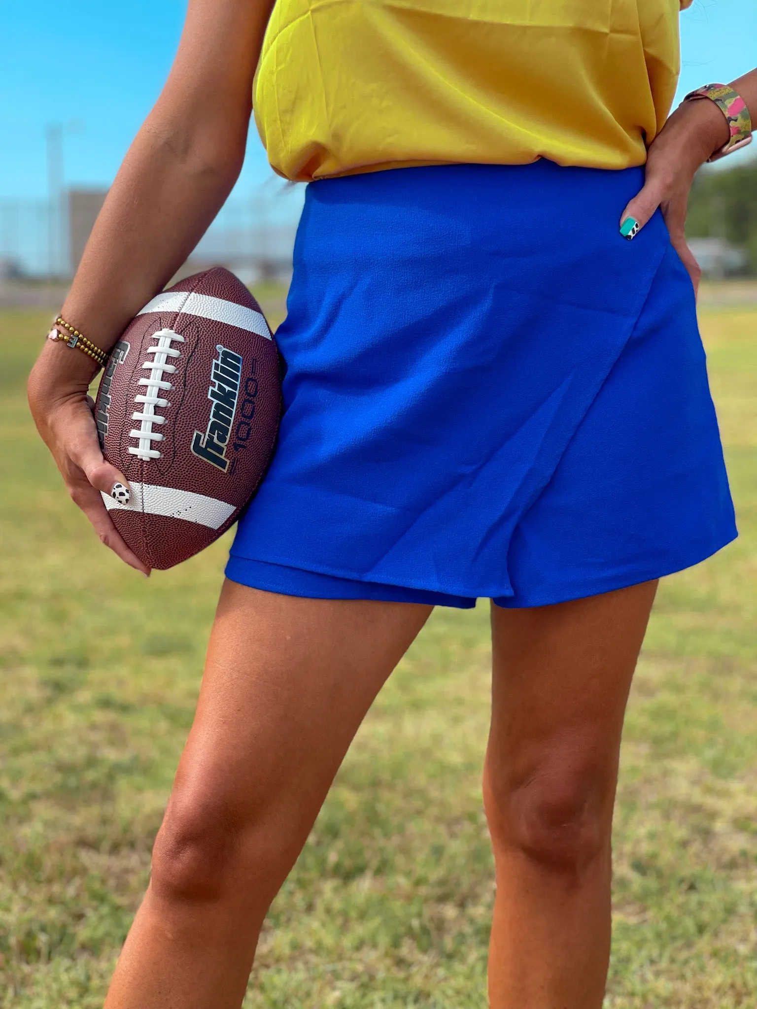 Royal Blue Asymmetrical Skirt