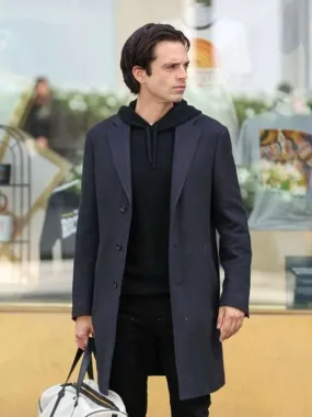 Sebastian Stan Sharper Wool Coat - New American Jackets