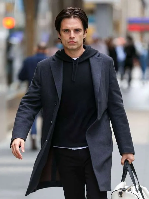 Sebastian Stan Sharper Wool Coat - New American Jackets