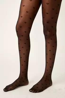 Sheer Hearts Tights