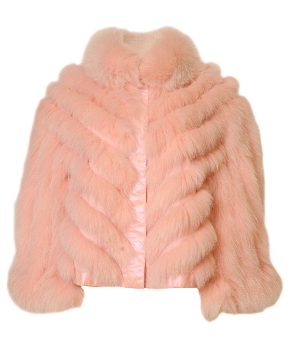 Short Reversible Fox Caplet in Baby Pink