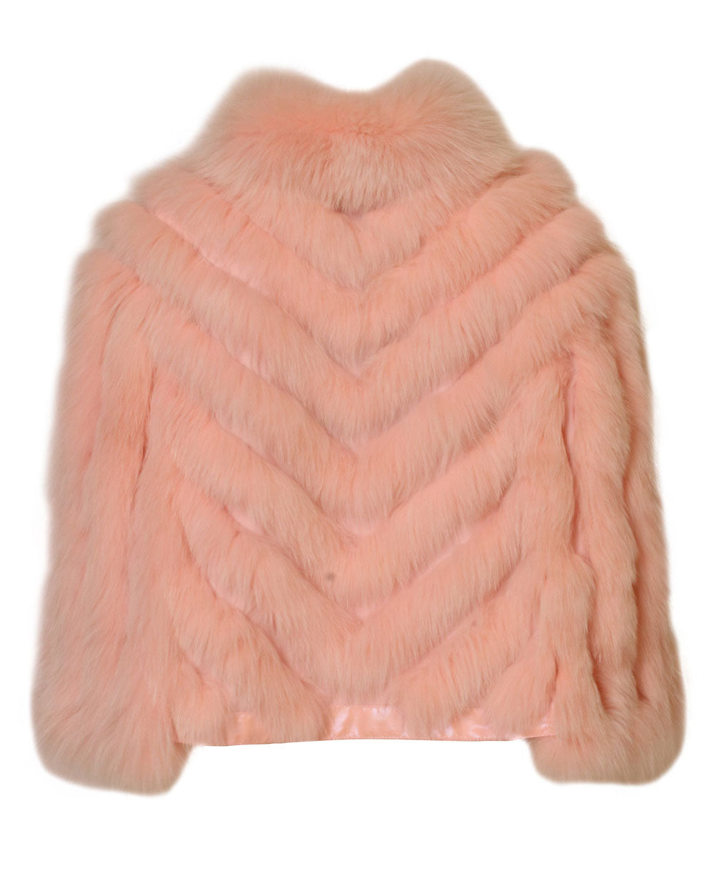 Short Reversible Fox Caplet in Baby Pink