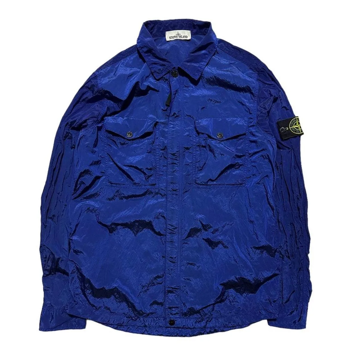 Stone Island Nylon Blue Overshirt