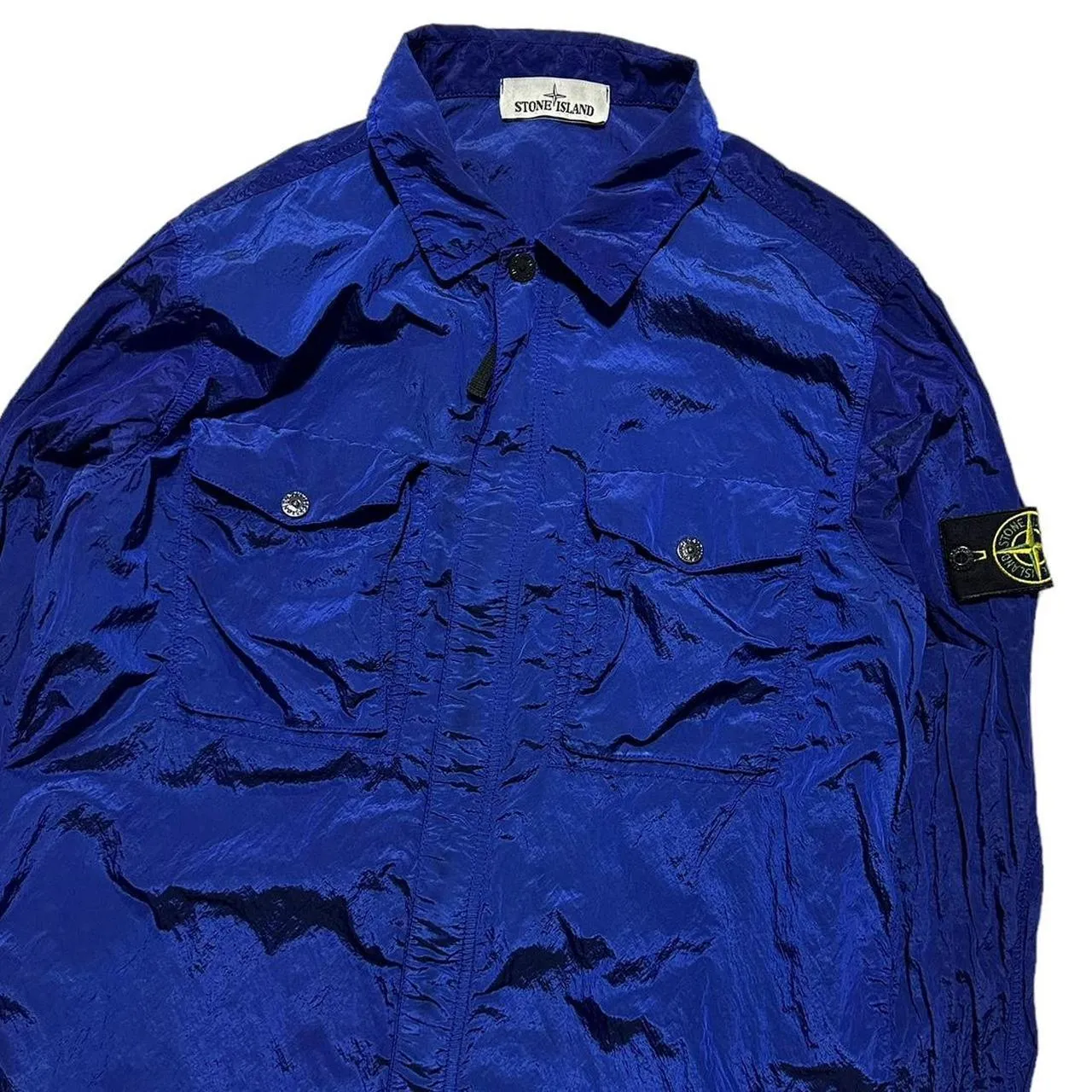 Stone Island Nylon Blue Overshirt