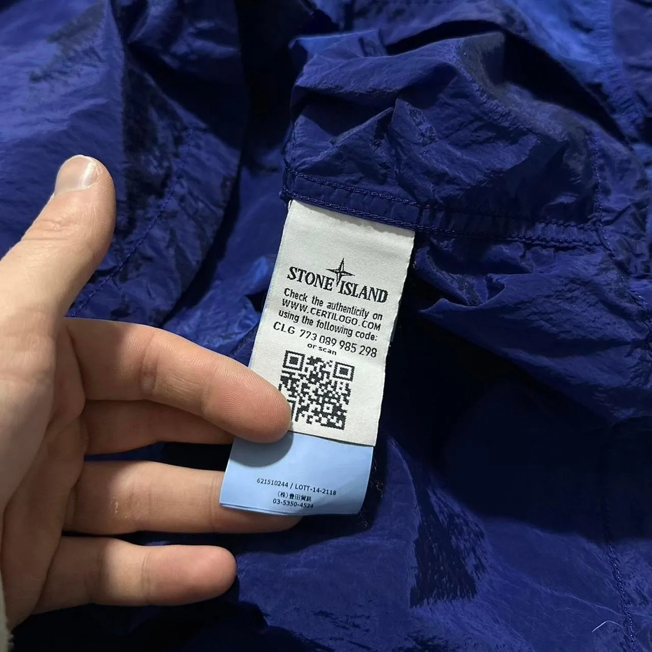 Stone Island Nylon Blue Overshirt