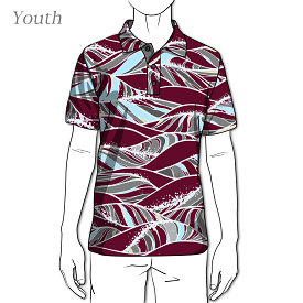 Swell Crimson Camo - OGA Youth Polo - Crimson