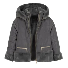 Tartine et Chocolat Grey Reversible Coat: 12 Years