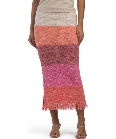 Tj Maxx Striped Knit Maxi Skirt For Women