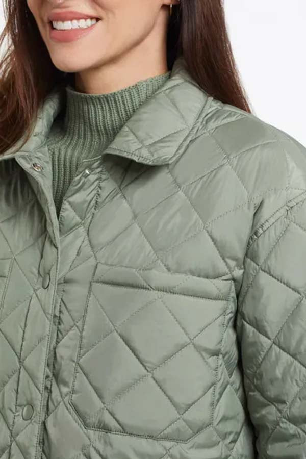 Tribal Water-Repellent Quilted Shacket