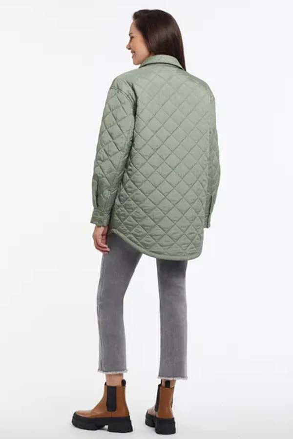 Tribal Water-Repellent Quilted Shacket