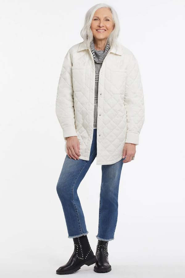 Tribal Water-Repellent Quilted Shacket