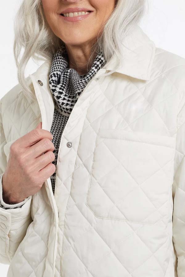 Tribal Water-Repellent Quilted Shacket