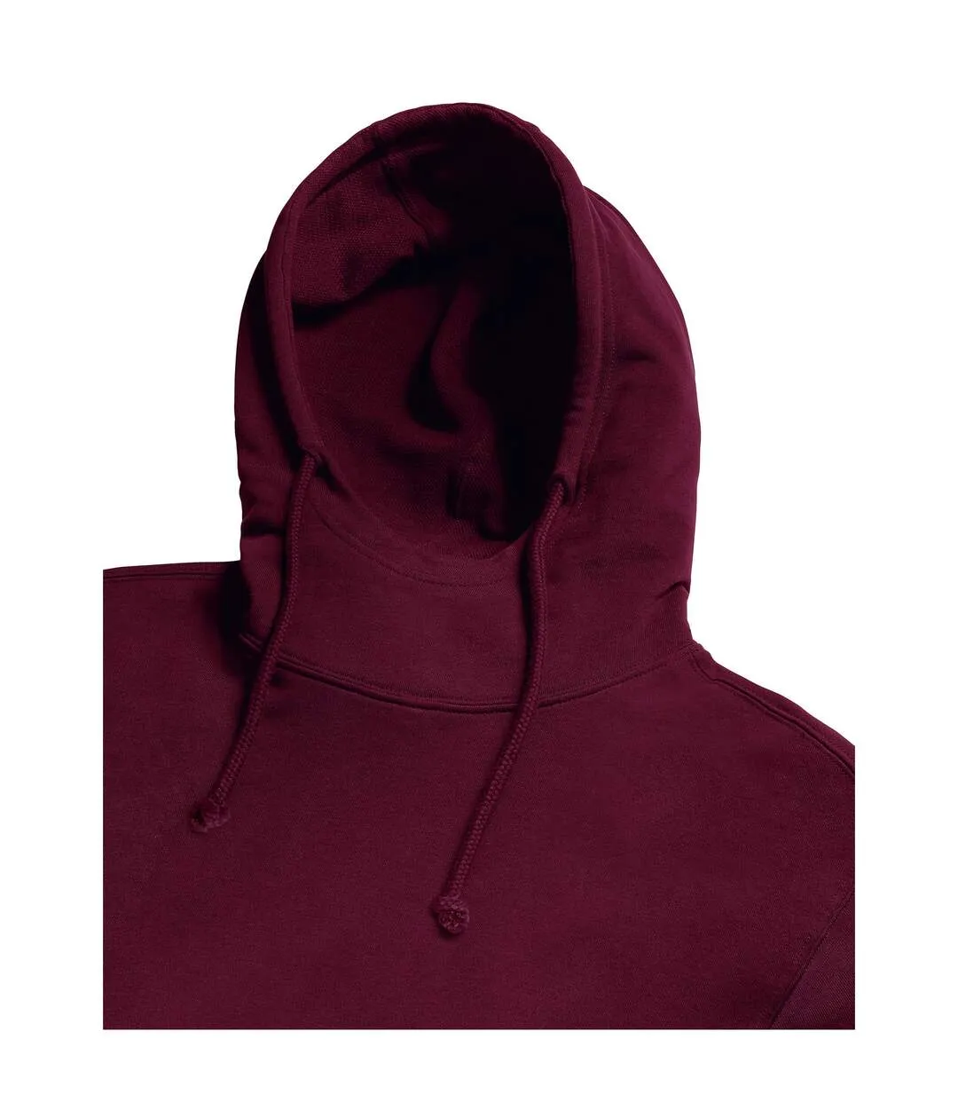 Unisex adult organic hoodie burgundy Russell