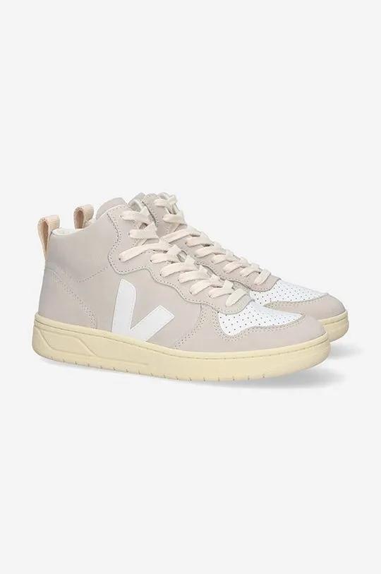 Veja leather sneakers V-15 Nubuck beige color VQ132815