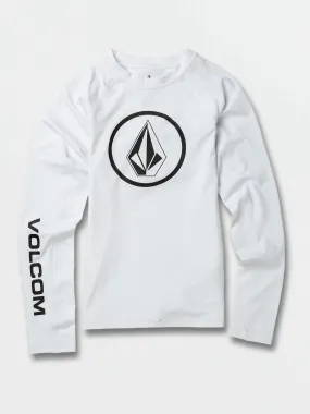 Volcom Boys Lido Solid Rashguard - White